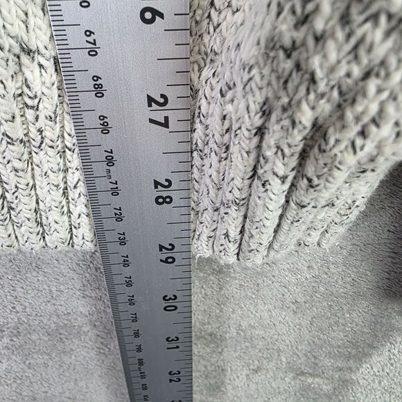 Mens Chaps Gray 1/2 Zip Knit Sweater Ribbed Cuffs & Hem Cotton Blend Size XL - Picture 6 of 7